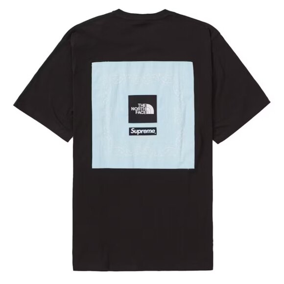 NWT Supreme x The North Face Bandana Tee - Black - XL - Picture 1 of 4